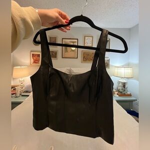 Abercrombie Black Leather Tank